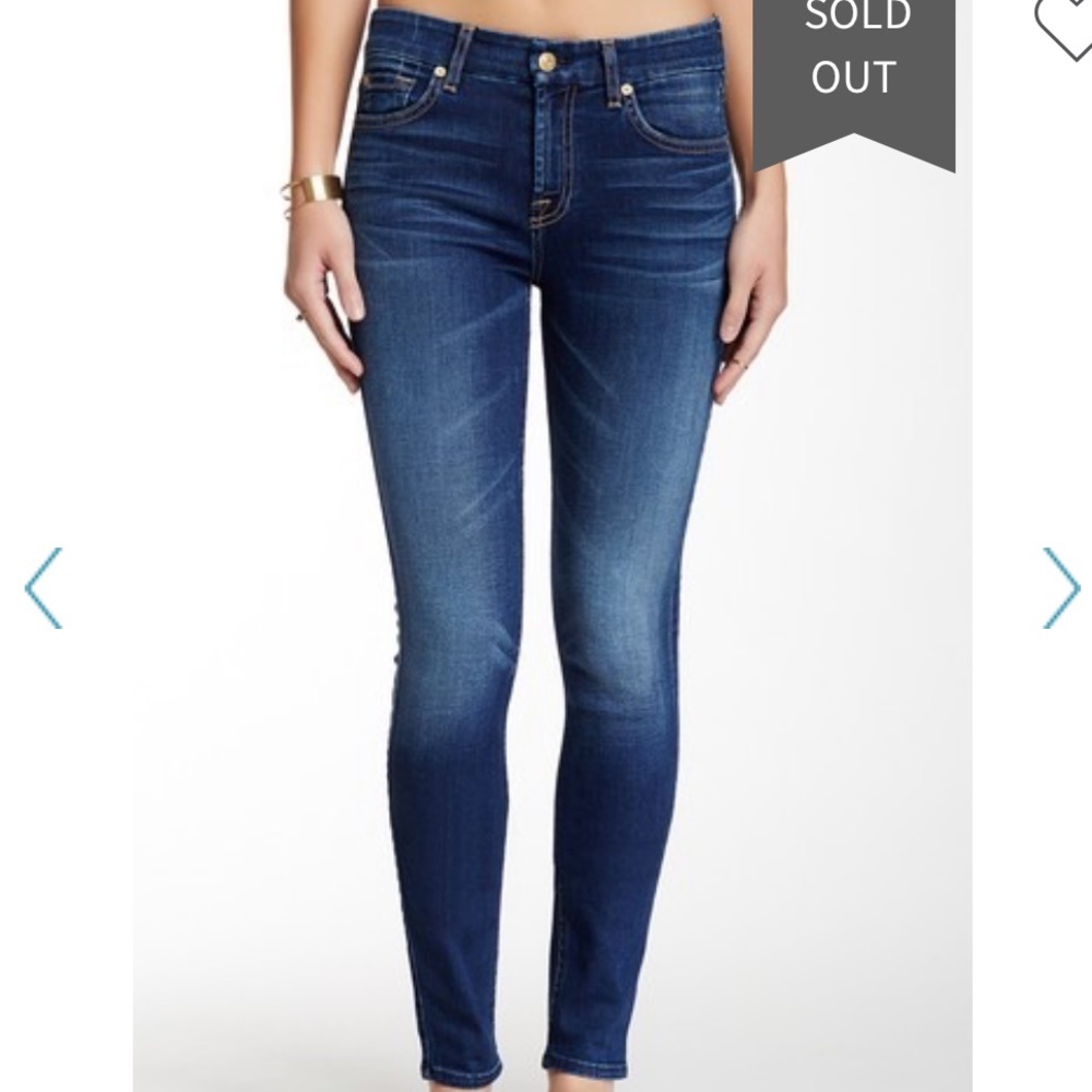 7 for All Mankind Geneva Mid Rise Skinny Jeans - Picture 7 of 8